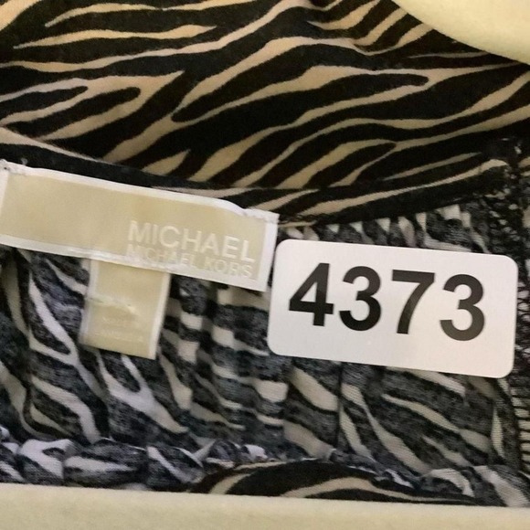 MICHAEL MICHAEL KORS Zebra-Print Peasant Top size L - Picture 4 of 5